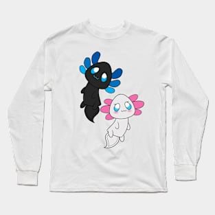 blue and pink axolotl Long Sleeve T-Shirt